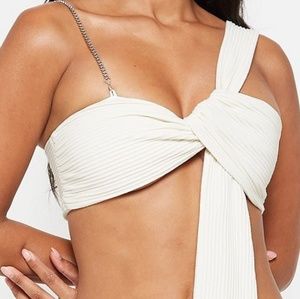 NWT KNOT BUSTIER TOP/CROP TOP